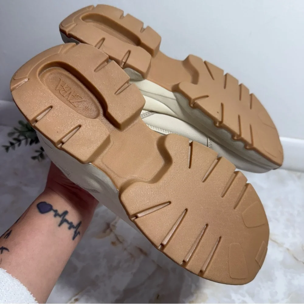 NWT Zara Women Single Running Shoes Size 8 Zara 39‎ Minimalist Chunky Dad Casual